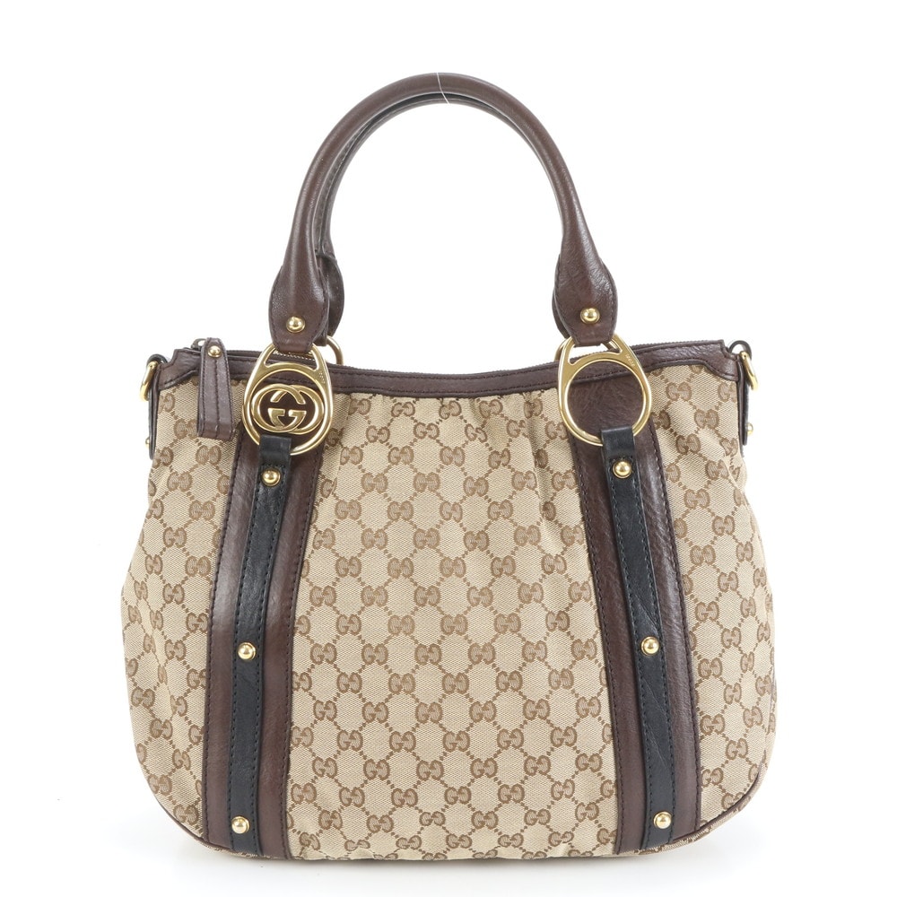 ■極美品 グッチ GGキャンバスインターロッキング G 246391