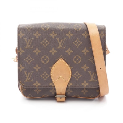 ルイ・ヴィトン LOUIS VUITTON カルトシエールMM ショルダーバッグ バッグ PVCコーティングキャンバス レザー モノグラム レディース ブラウン系 M51253 【中古】