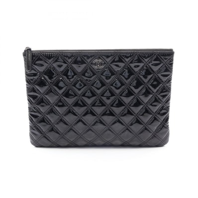 シャネル CHANEL マトラッセ セカンドバッグ クラッチバッグ バッグ パテントレザー レディース ブラック系 【中古】