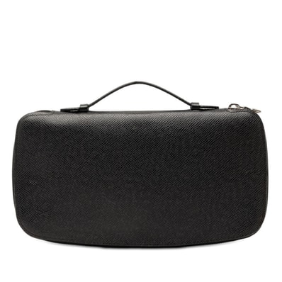 ルイ ヴィトン タイガ オーガナイザー アトール ラウンドファスナー 長財布 M30652 ブラック レザー メンズ LOUIS VUITTON 【中古】