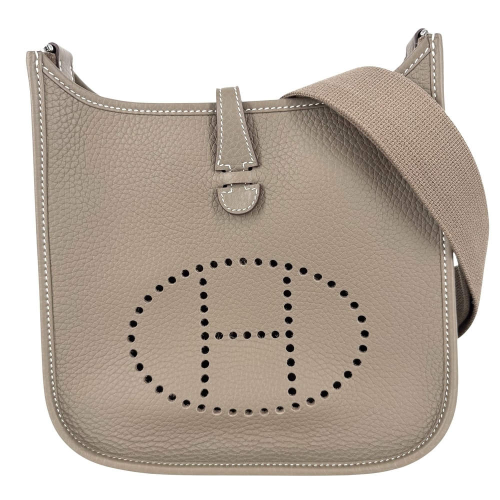 HERMES エルメス ショルダーバッグ エブリン3 23 ポシェット 肩掛け 斜め掛け Evelyne 小さめ K刻印 レザー    ブラウン 茶 シルバー金具 レディース 2025年【中古品】