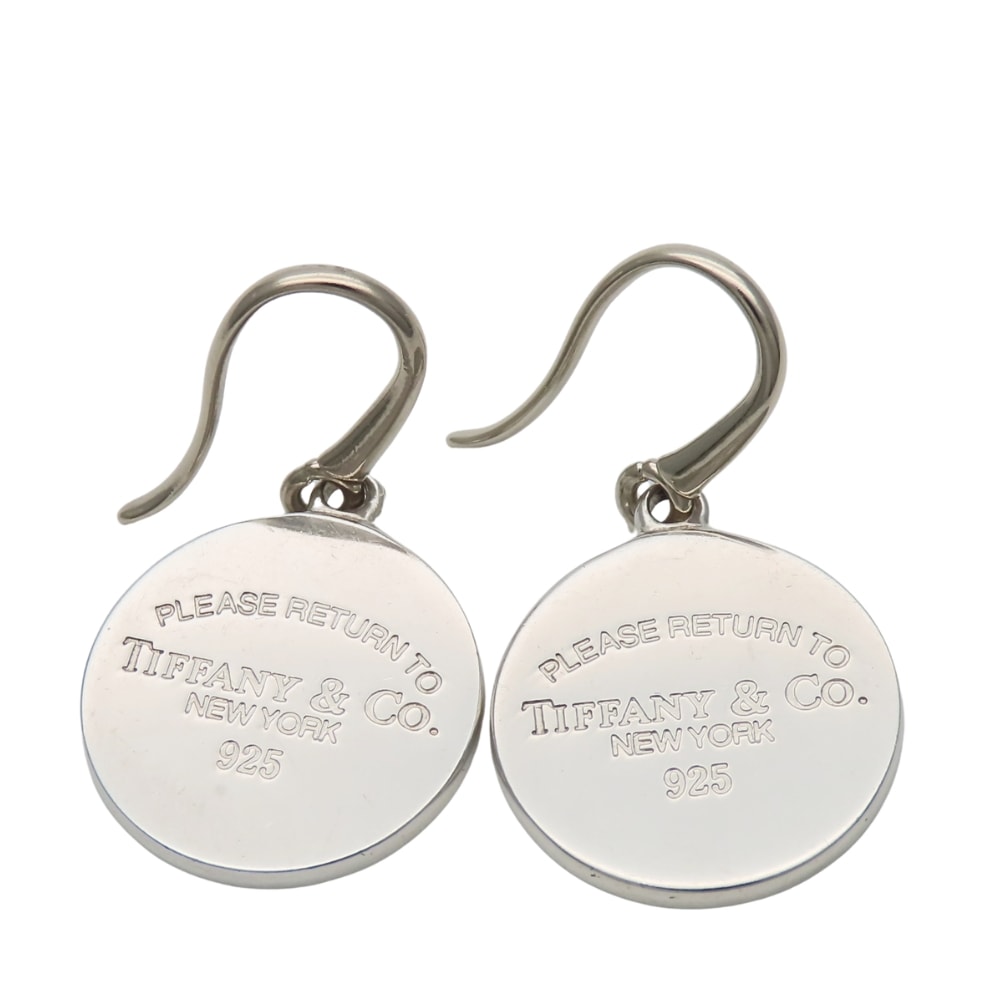 【中古】 ティファニー ピアス リターントゥ ラウンド シルバー925 約6.8g シルバー フックピアス アクセサリー レディース 女性 TIFFANY&Co.