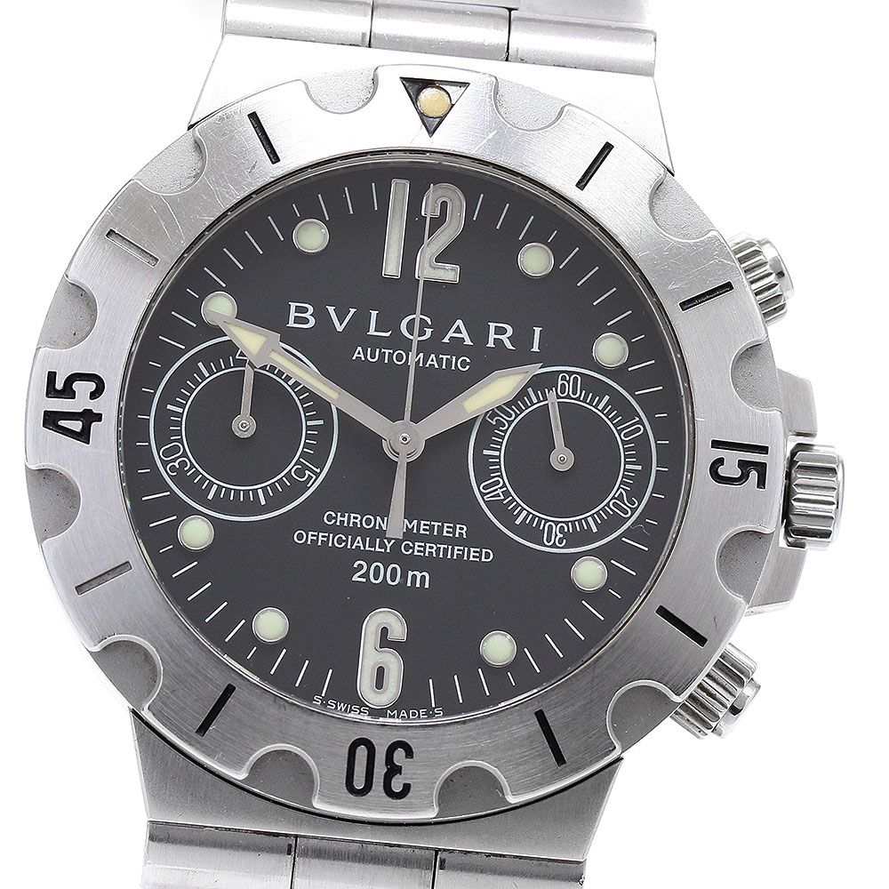 ブルガリ ディアゴノ スクーバ クロノグラフ SCB38S メンズ 【中古】