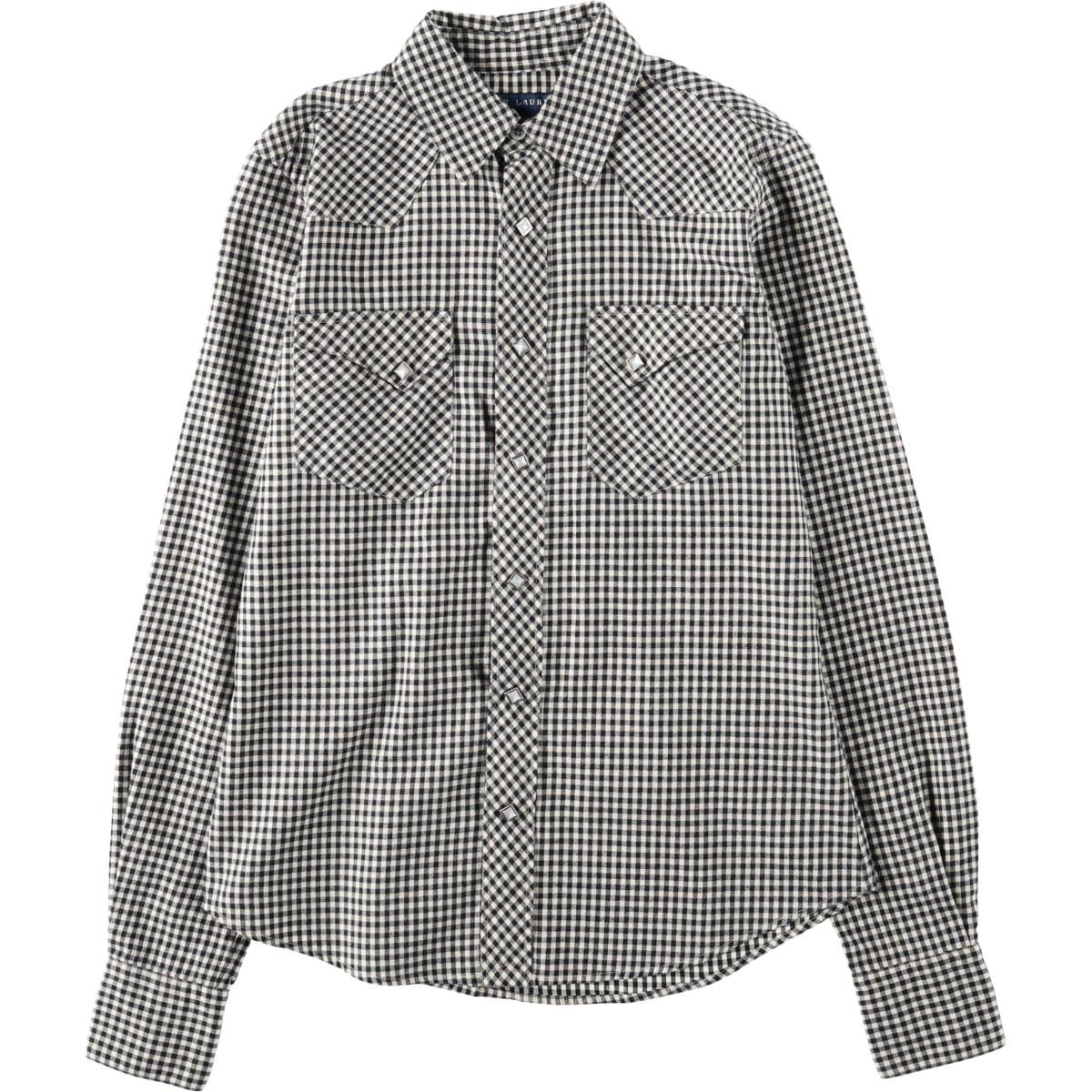 古着 ラルフローレン Ralph Lauren ギンガムチェック 長袖 ウエスタンシャツ レディースM相当/eaa664618