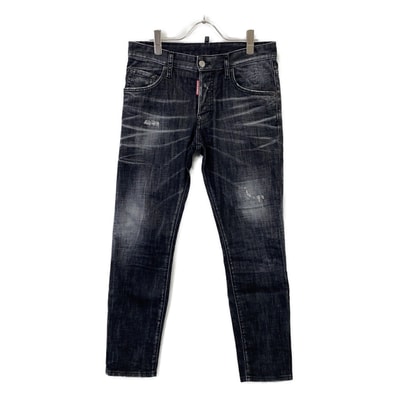 ディースクエアード 25年 S74LB1617 ブラック SKATER JEAN パンツ 44