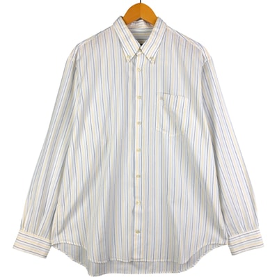 古着 バーバリー Burberry's LONDON マルチストライプ 長袖 ボタンダウンストライプシャツ メンズXL相当/eaa600571