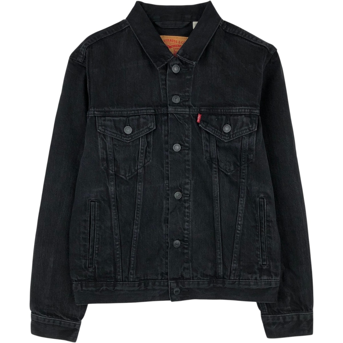 古着 リーバイス Levi's 72334-0144 ブラック デニムジャケット Gジャン メンズS相当/eaa630373