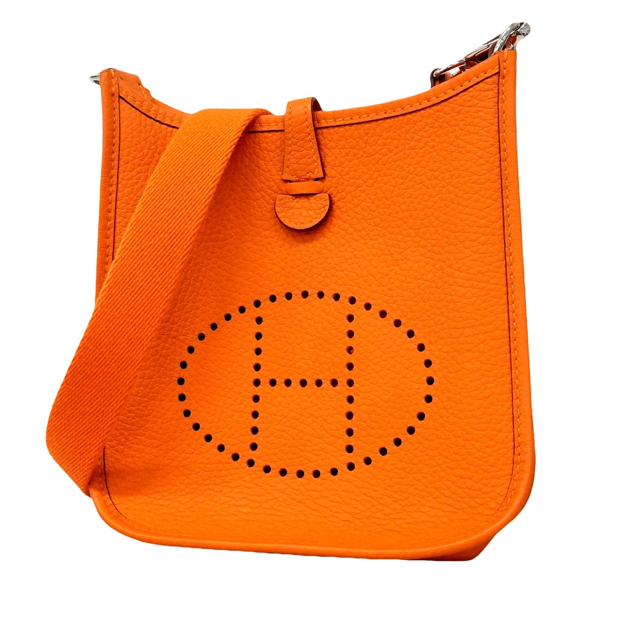 ★最終価格★SALE【6hb0160】エルメス ショルダーバッグ エヴリンTPM トリヨンクレマンス オレンジ シルバー金具 B刻印【中古】レディース