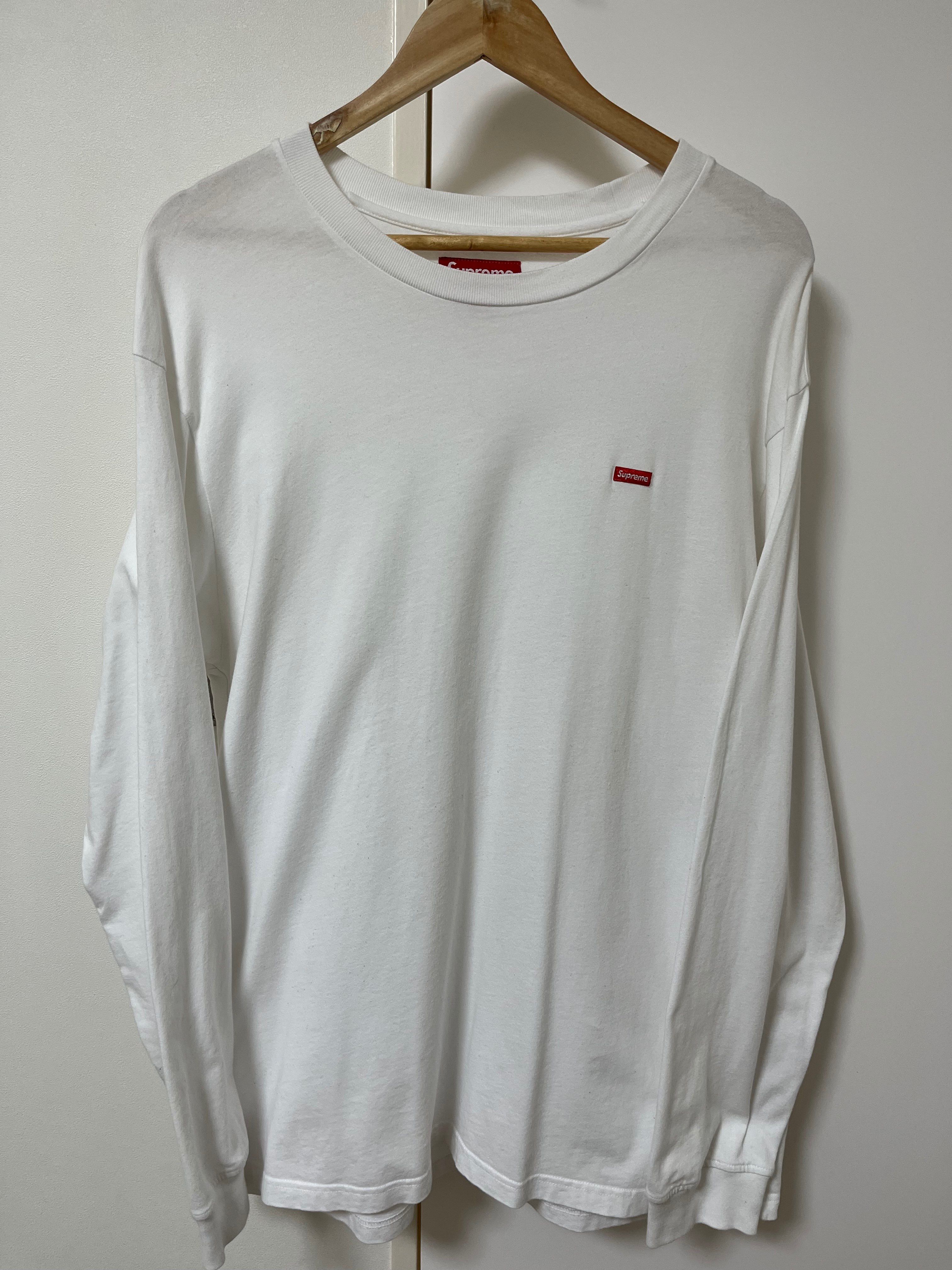 Supreme Small Box L/S Tee "White"(23FW)
