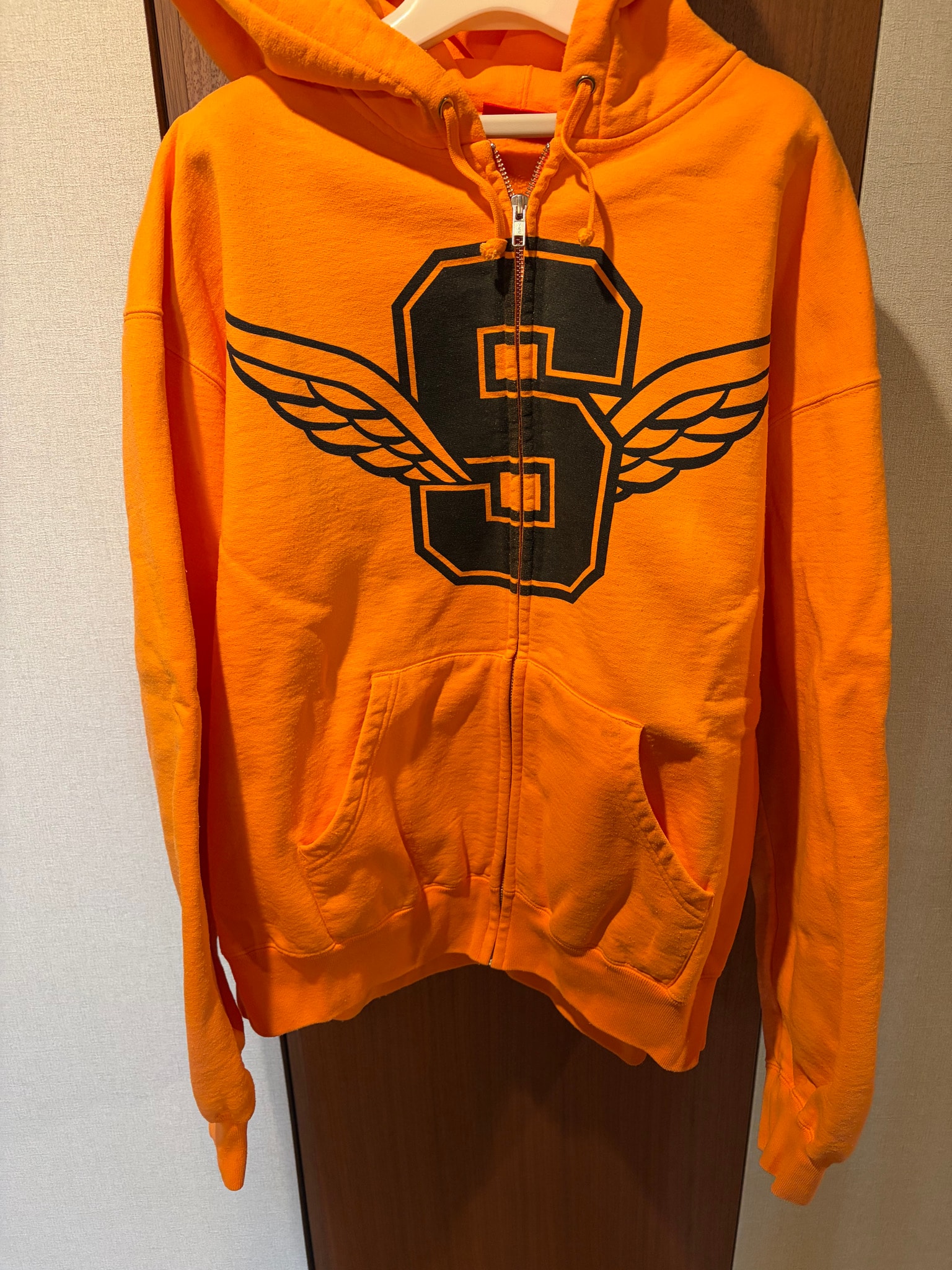 Supreme Wings Zip Up Hooded Sweatshirt "Light Orange"