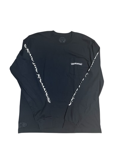 Chrome Hearts Scroll Logo L/S T-Shirt "Black"