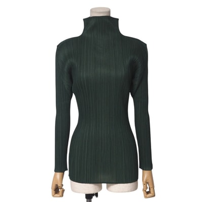 ISSEY MIYAKE イッセイミヤケ カットソー サイズM ハイネック 長袖 プリーツ ブランド古着【中古】20250402/RA4050