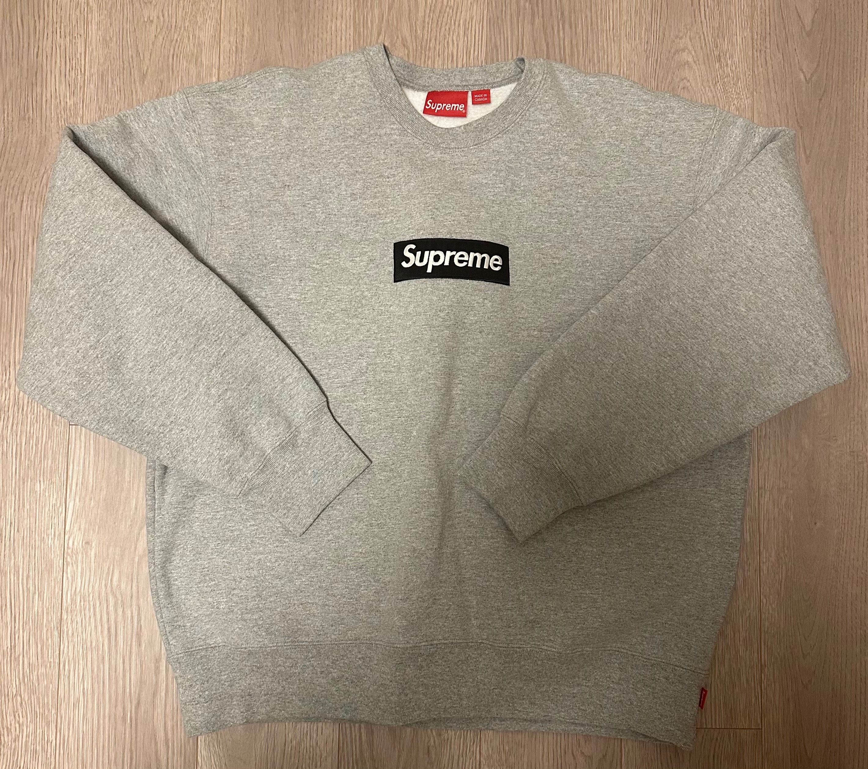 Supreme Box Logo Crewneck "Heather Grey" (22FW)