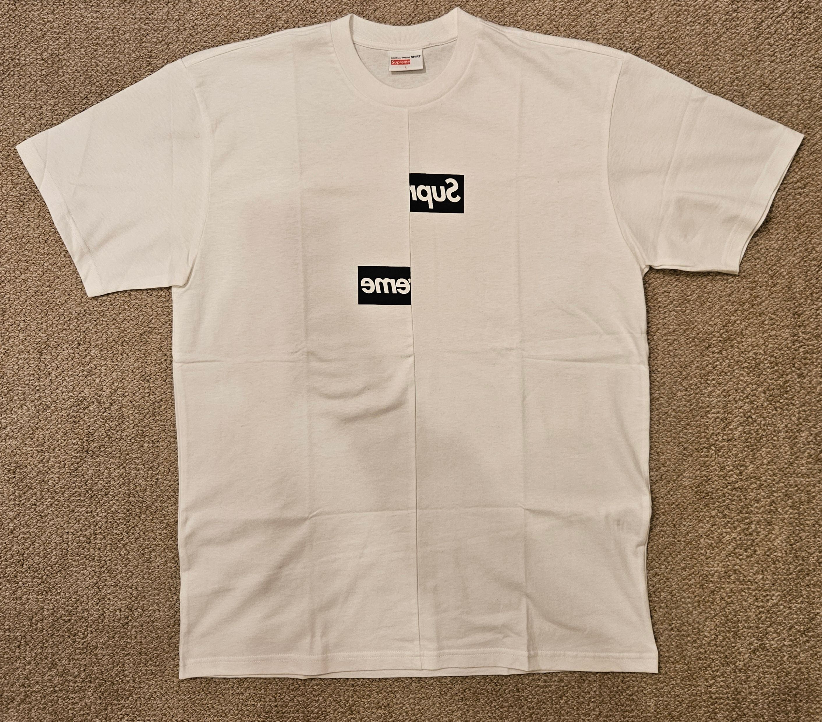 Supreme / Comme des Garçons SHIRT® Split Box Logo Tee "White"