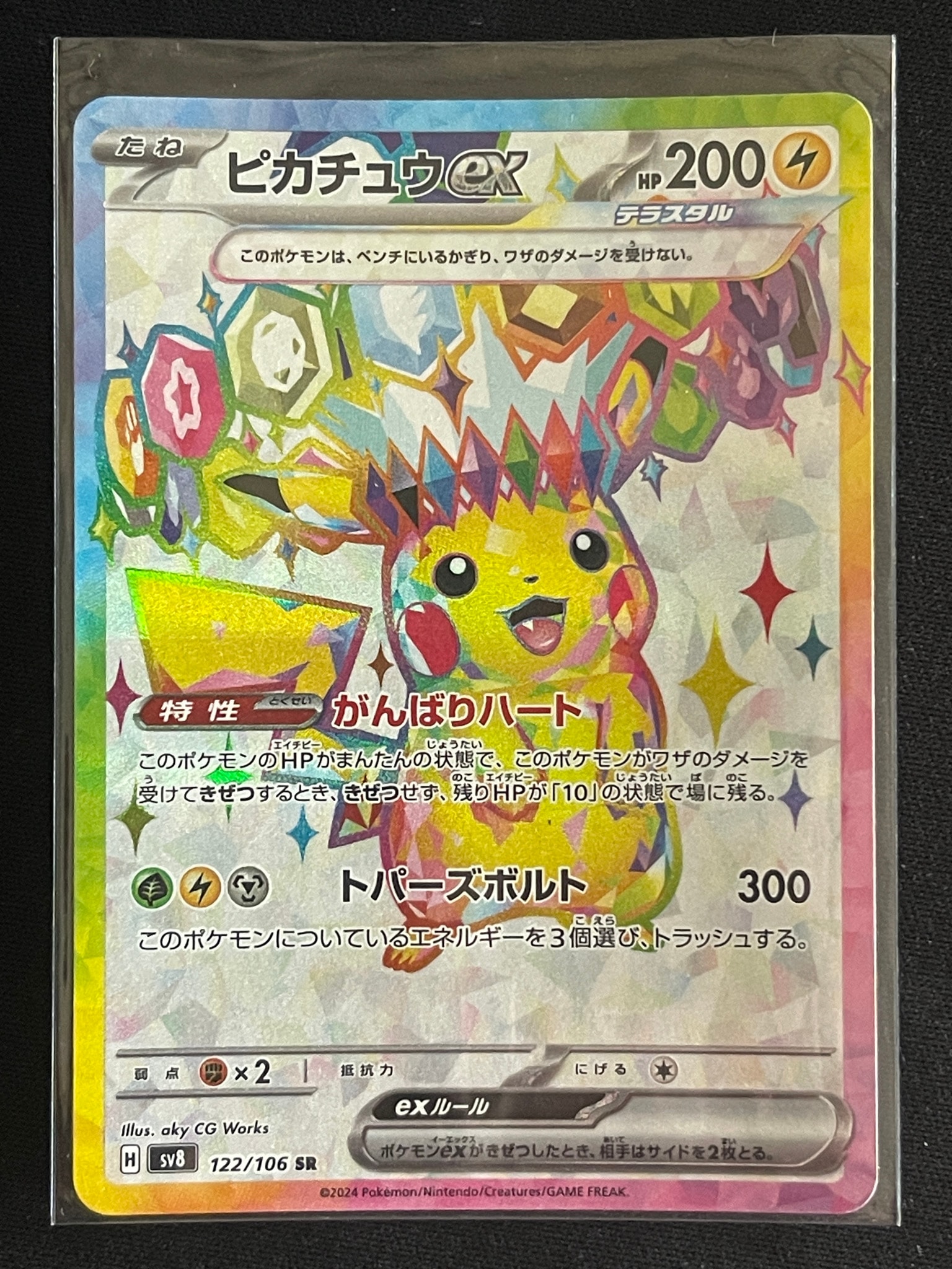 ピカチュウex SR [SV8 122/106](拡張パック「超電ブレイカー」)通販