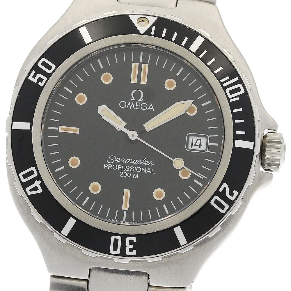 オメガ シーマスター200m デイト  クォーツ メンズ 【中古】