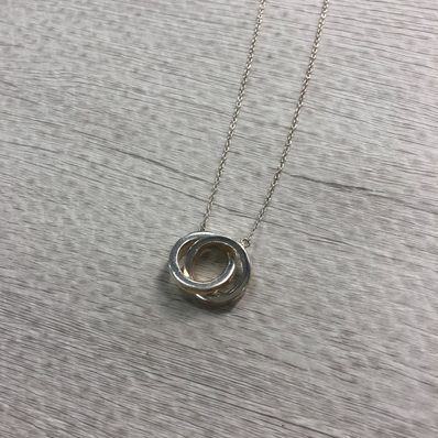 Tiffany & Co Double ring Necklace "Silver"