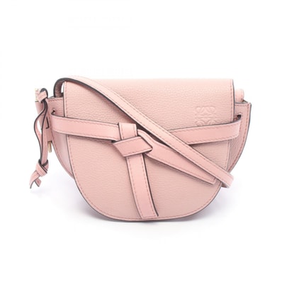 ロエベ LOEWE ゲートバッグ ミニ ショルダーバッグ バッグ レザー レディース ピンク系 【中古】
