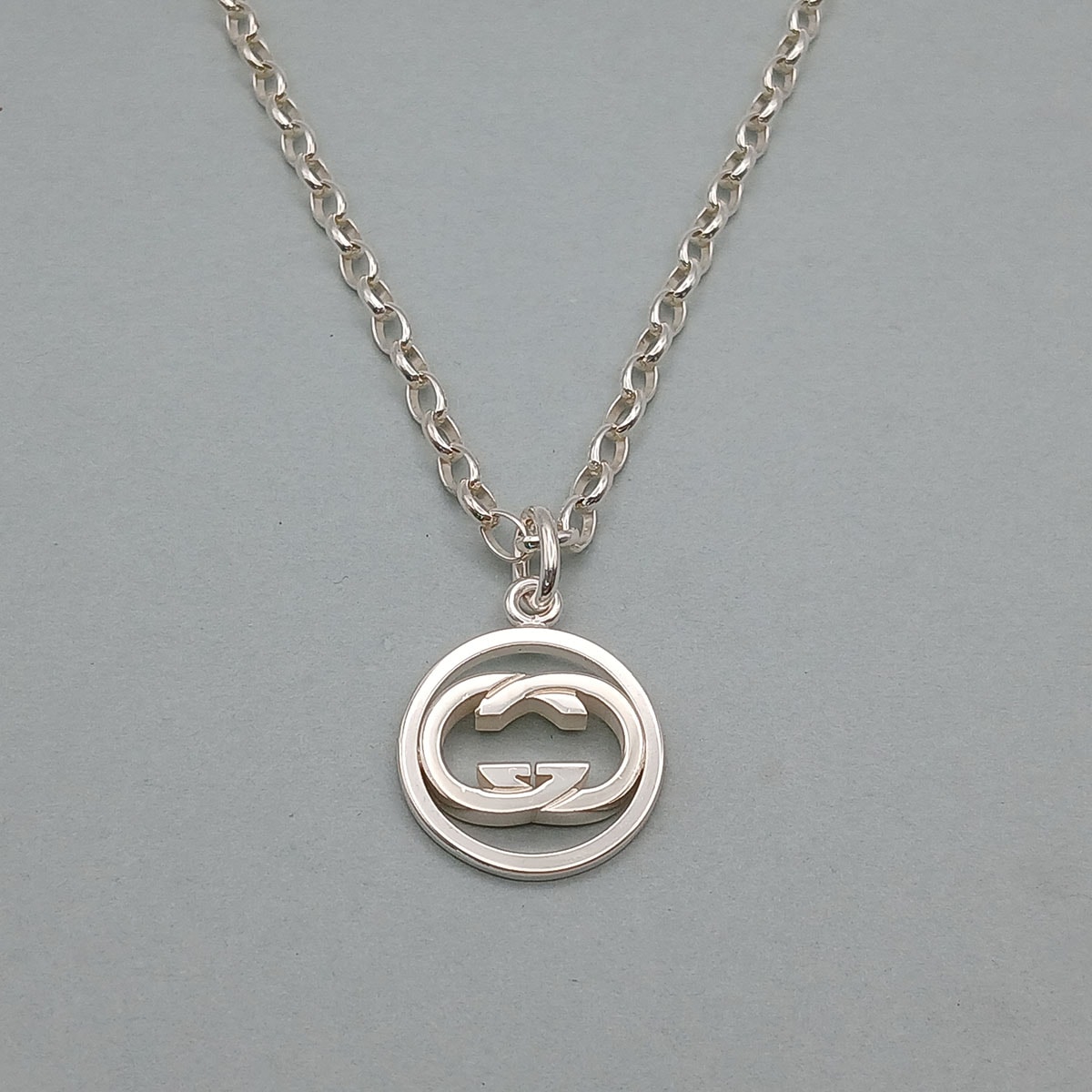 GUCCI グッチ ドッピアG  GGロゴ チェーン ペンダント ネックレス 147749 シルバー925 シルバー  ユニセックス【中古】