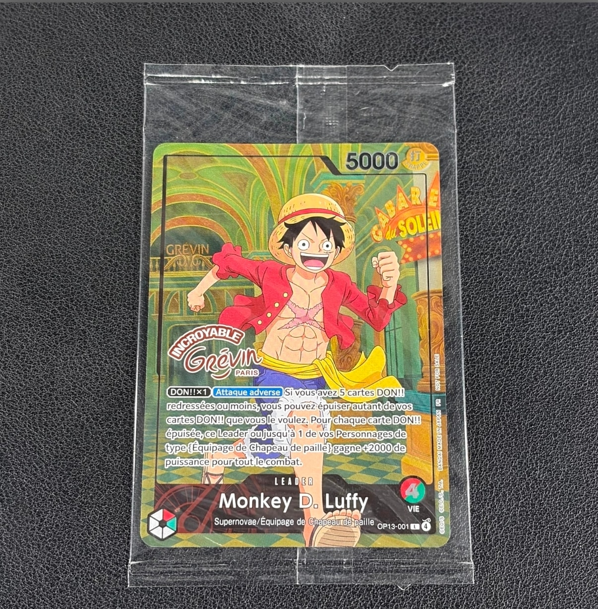 モンキー・D・ルフィ L [OP13-001]【フランス語版】(プロモーションカード「ONE PIECE × グレヴァン美術館」)