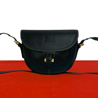 LOEWE ロエベ アナグラム ロゴ レザー ショルダーバッグ ブラック
18252