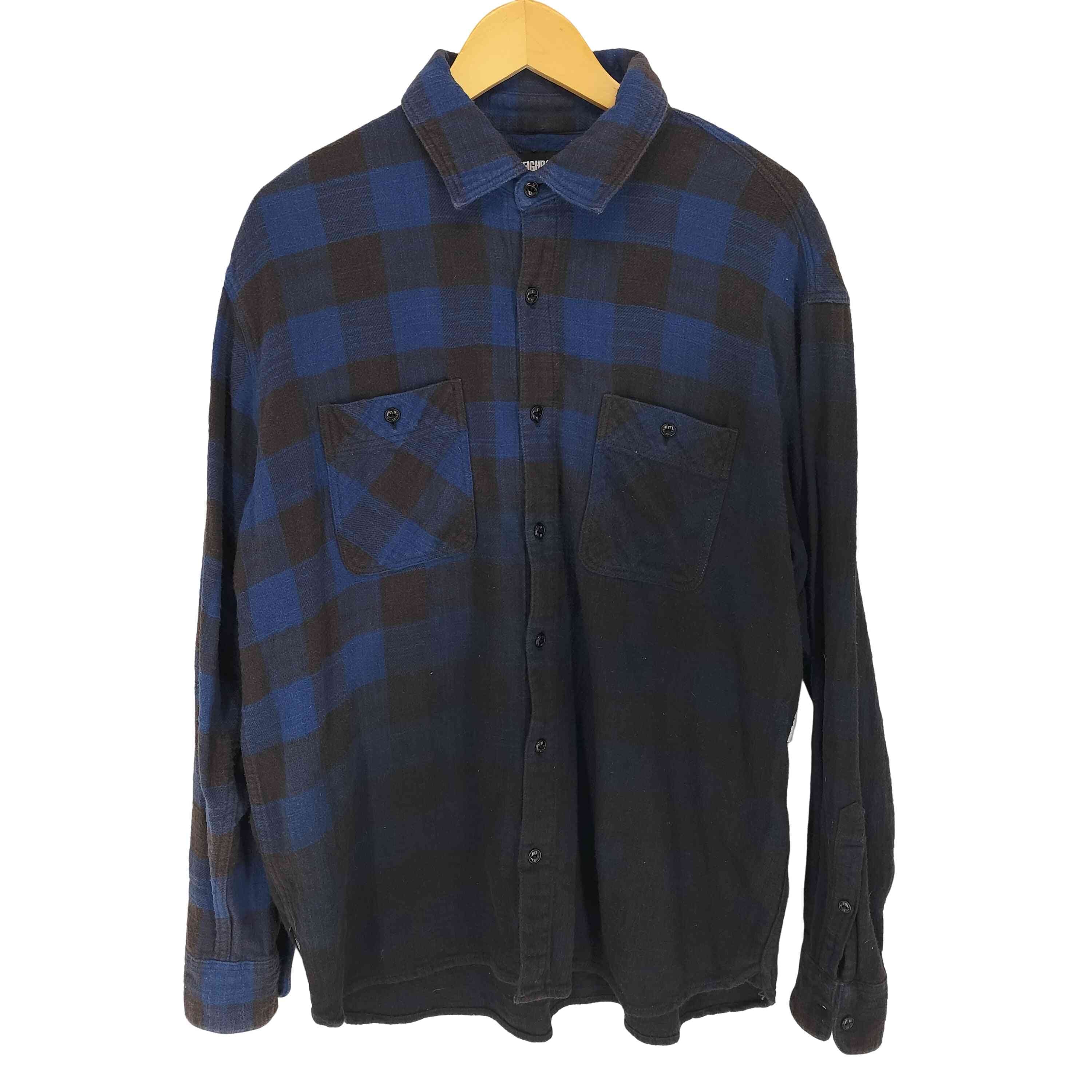 FADE/C-SHIRT LS ロゴプリントネルシャツ【1142590229658】
