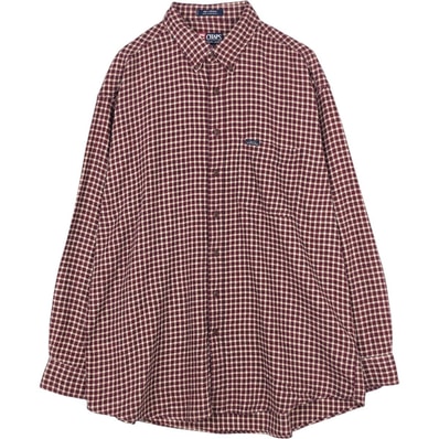 古着 ラルフローレン Ralph Lauren CHAPS チャップス 長袖 ボタンダウン ライトネルチェックシャツ メンズXXL相当/eaa675654
