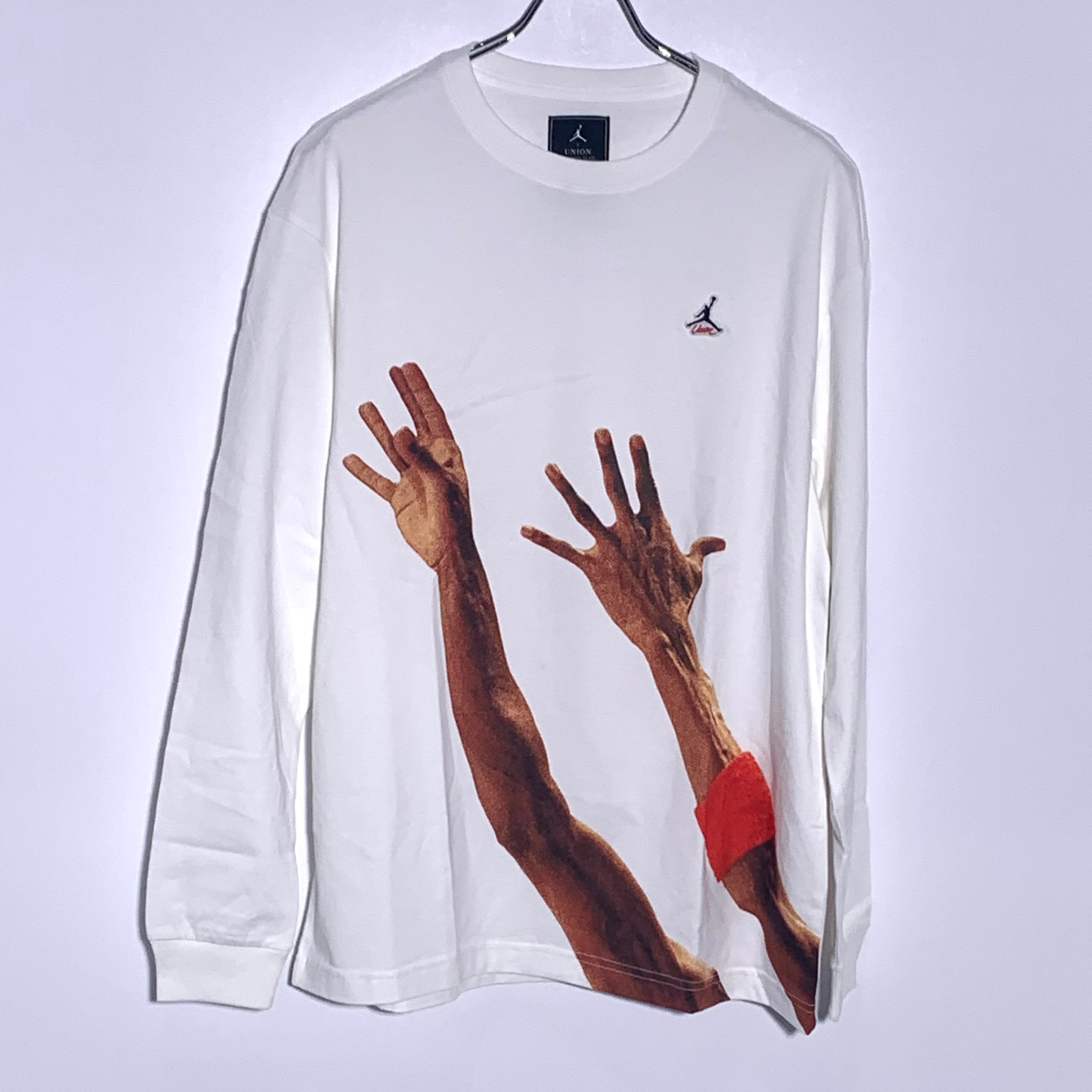 エアジョーダン×ユニオン ザ J L/S Tシャツ"ホワイト"