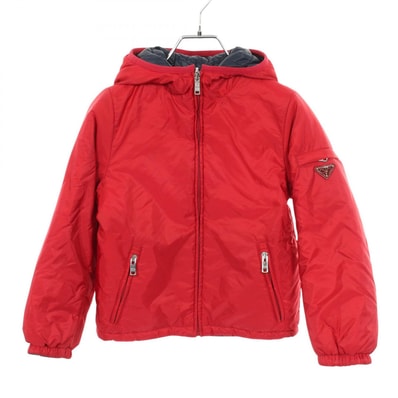 プラダ PRADA キッズ 中綿ジャケット 衣料品 アウター ナイロン メンズ レディース レッド系 / ネイビー系 9GM004 【中古】