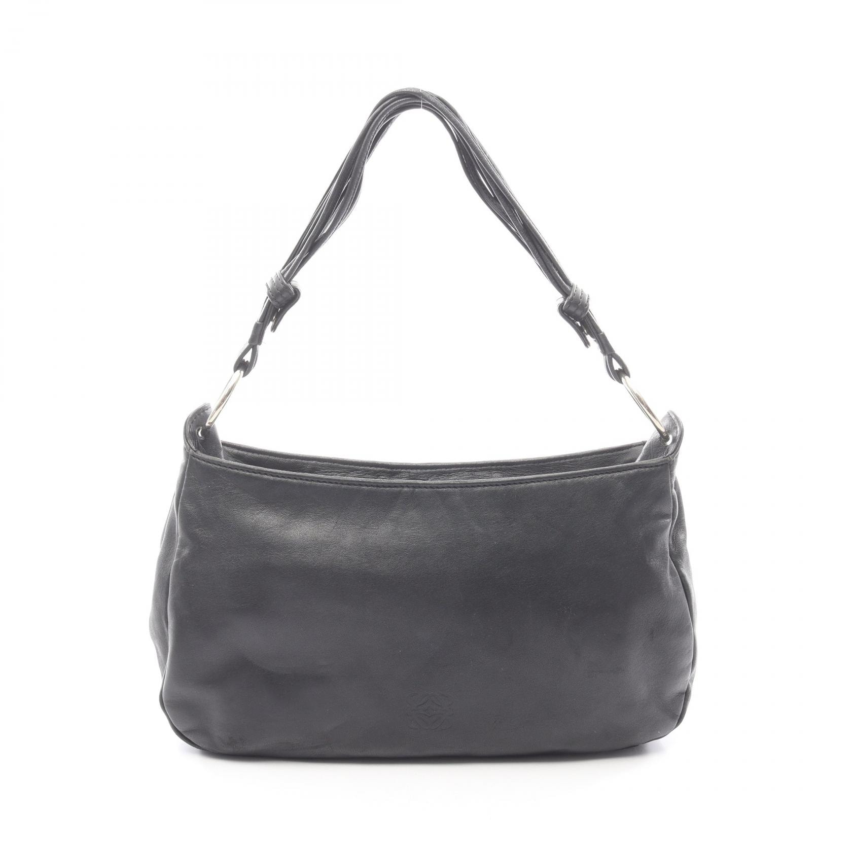 ロエベ LOEWE アナグラム ショルダーバッグ バッグ レザー レディース ブラック系 【中古】