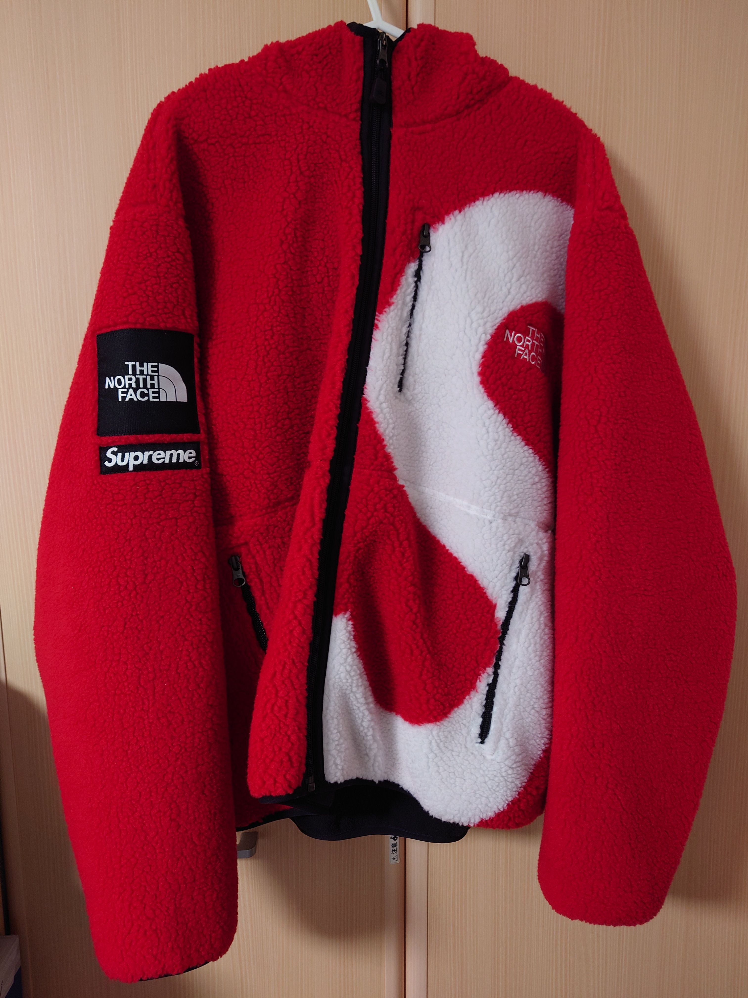 Supreme x The North Face S Logo Hooded Fleece Jacket "Red"