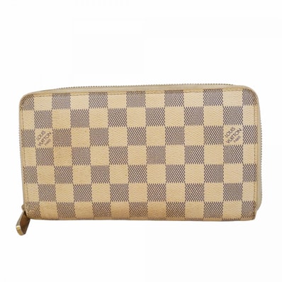 【6dd4257-k】ルイヴィトン 長財布 ダミエ・アズール ジッピーオーガナイザー N60012 ホワイト【中古】レディース