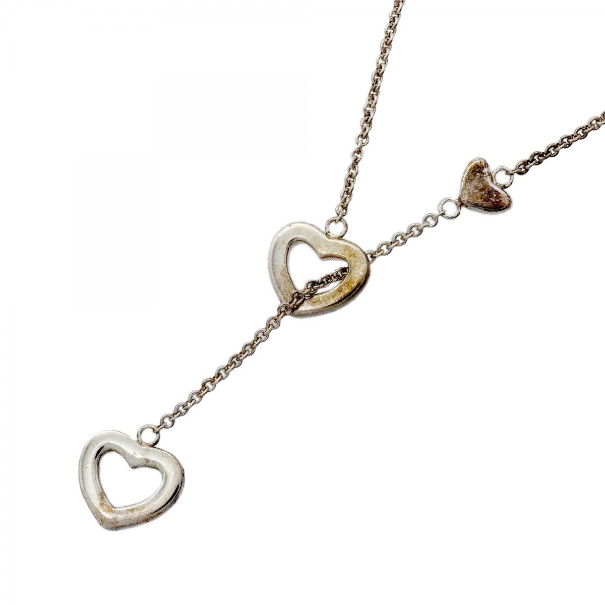 ★SALE【6jfb0438】ティファニー ネックレス ハートリンク/ラリアット シルバー925【中古】レディース