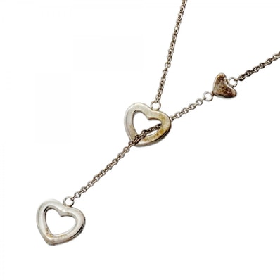 ★SALE【6jfb0438】ティファニー ネックレス ハートリンク/ラリアット シルバー925【中古】レディース