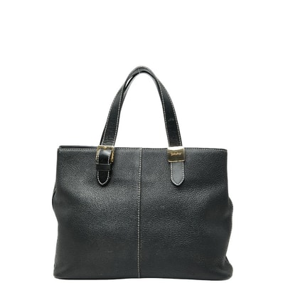 バーバリー トートバッグ ブラック レザー レディース BURBERRY 【中古】