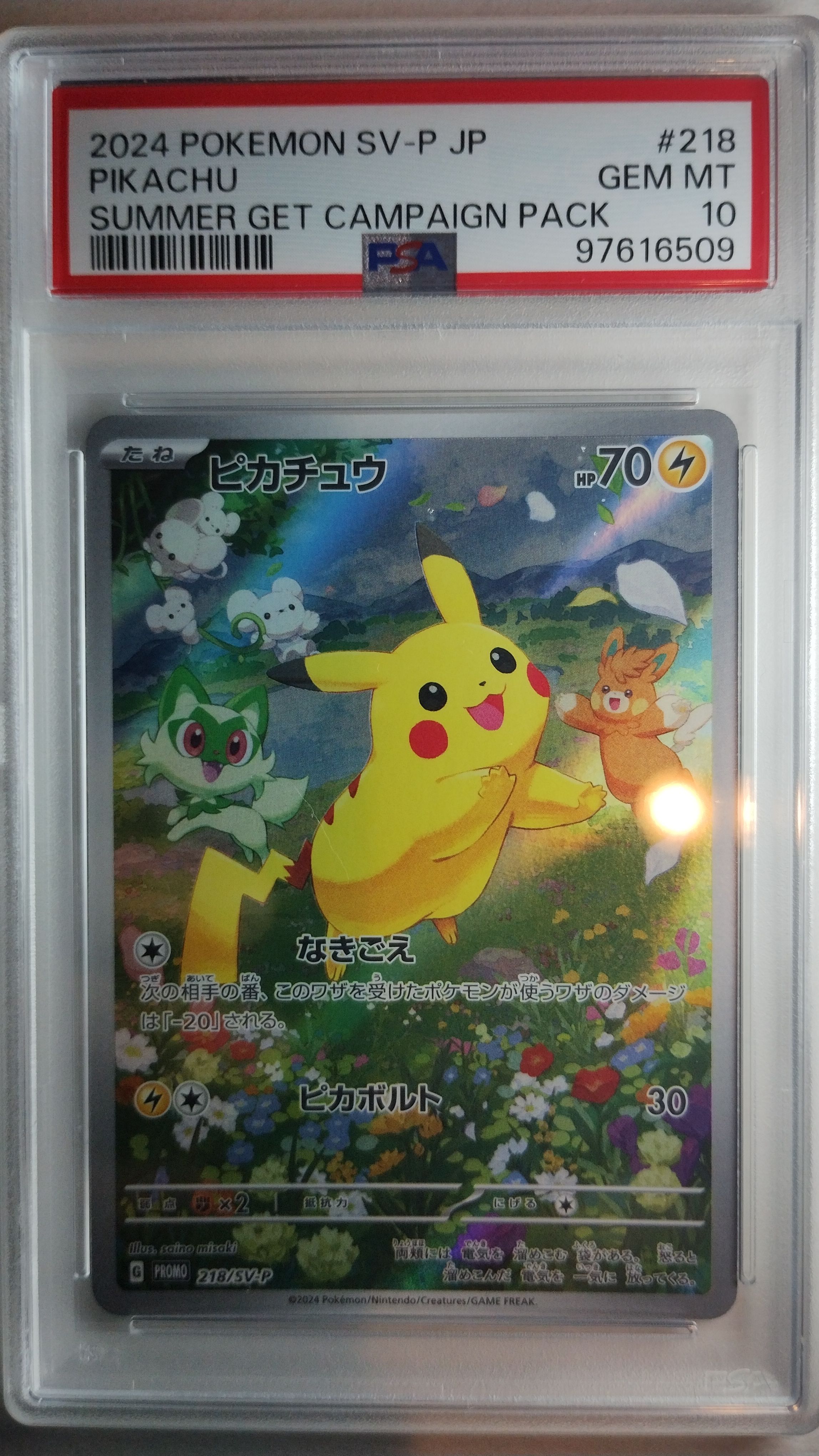 ピカチュウ P [SV-P 218](プロモカードパック「ポケカの夏がキタ!プロモカードGetキャンペーン!」)