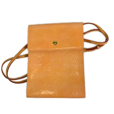 美品 LOUIS VUITTON ルイ・ヴィトン ショルダーバッグ CA0979 オレンジ モノグラムヴェルニ レディース