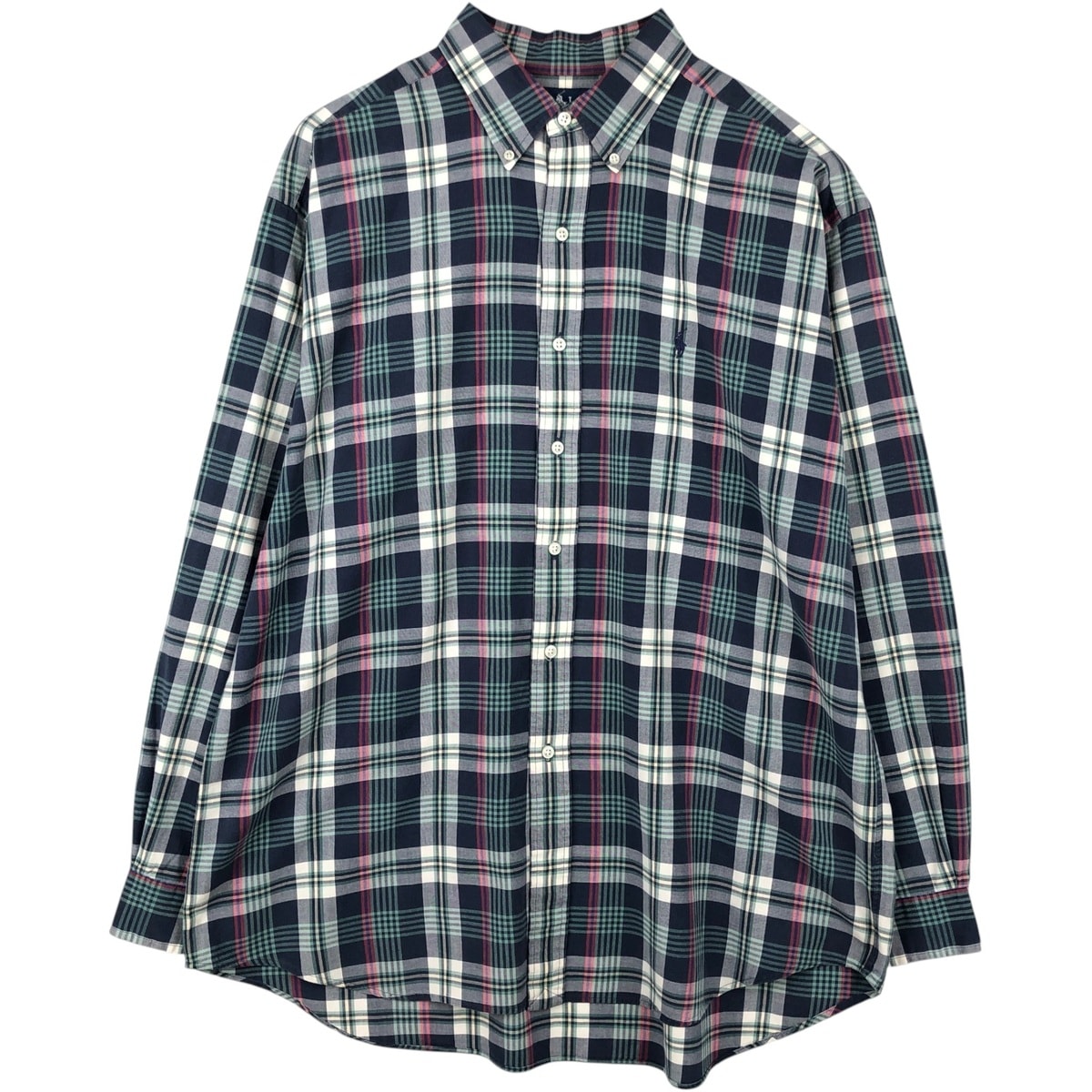 古着 ラルフローレン Ralph Lauren BLAKE 長袖 ボタンダウンチェックシャツ メンズXL相当/eaa649595