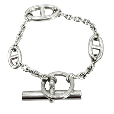 HERMES エルメス ブレスレット シェーヌダンクル ファランドール メンズ レディース シルバー925 ユニセックス 約25.0g【中古品】