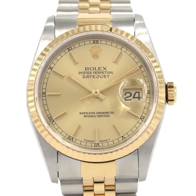 ロレックス デイトジャスト 16233 SSxYG 自動巻 X番