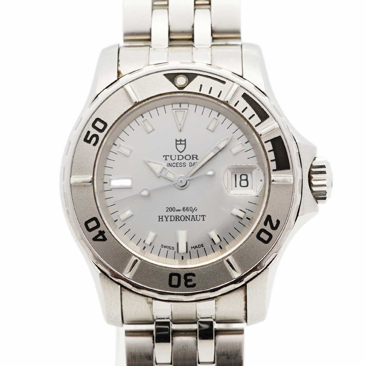 【6wdd0298】チュードル ハイドロノート 99090 シルバー文字盤【中古】腕時計 レディース