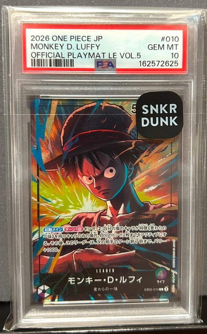 モンキー・D・ルフィ プレイマット psa10 ワンピースカード PSA10】モンキー・D・ルフィ L [EB02-010](「オフィシャルプレイマット
