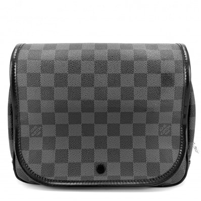 LOUIS VUITTON ルイヴィトン ポーチ ダミエグラフィット トゥルース・サスペンダブル トラベルポーチ N41419 ブラック 黒 シルバー金具 メンズ【中古品】