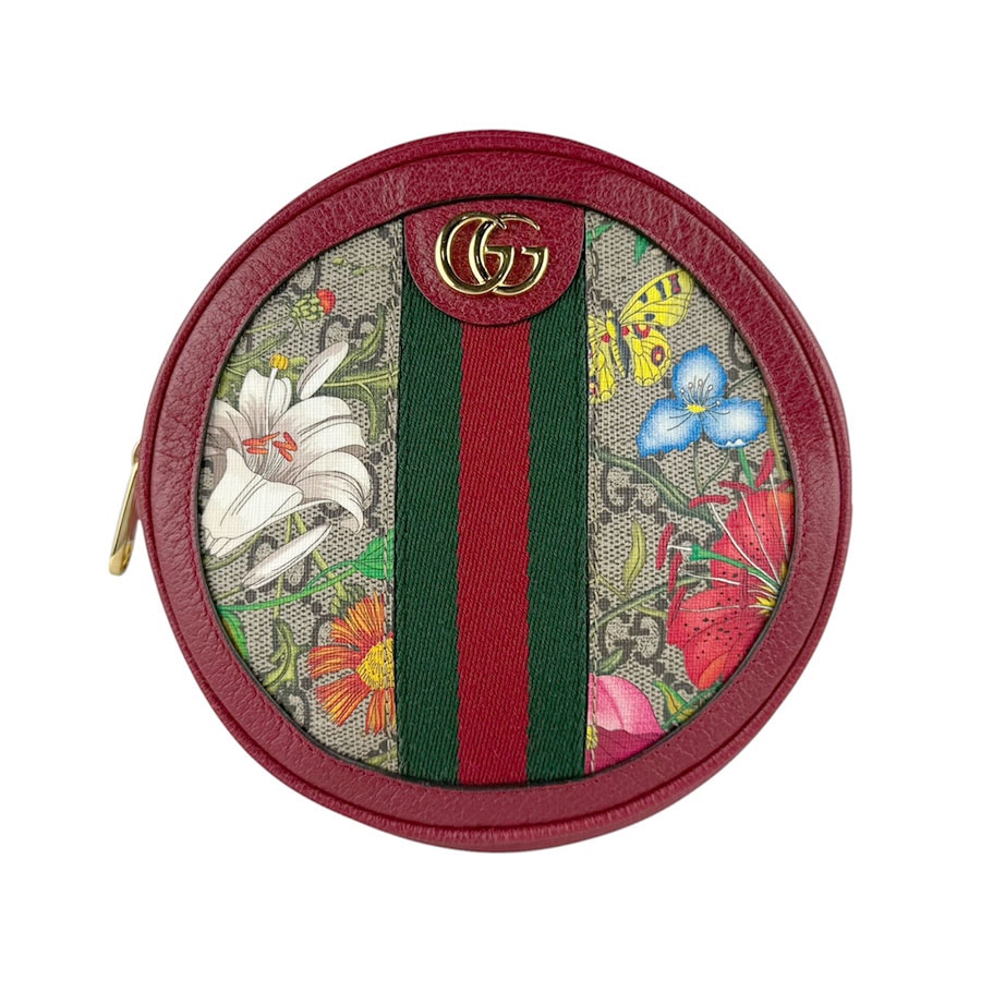 グッチ GUCCI リュック GGフローラ GGスプリームキャンバス レッド/マルチカラー レディース 598661【中古】 z9796