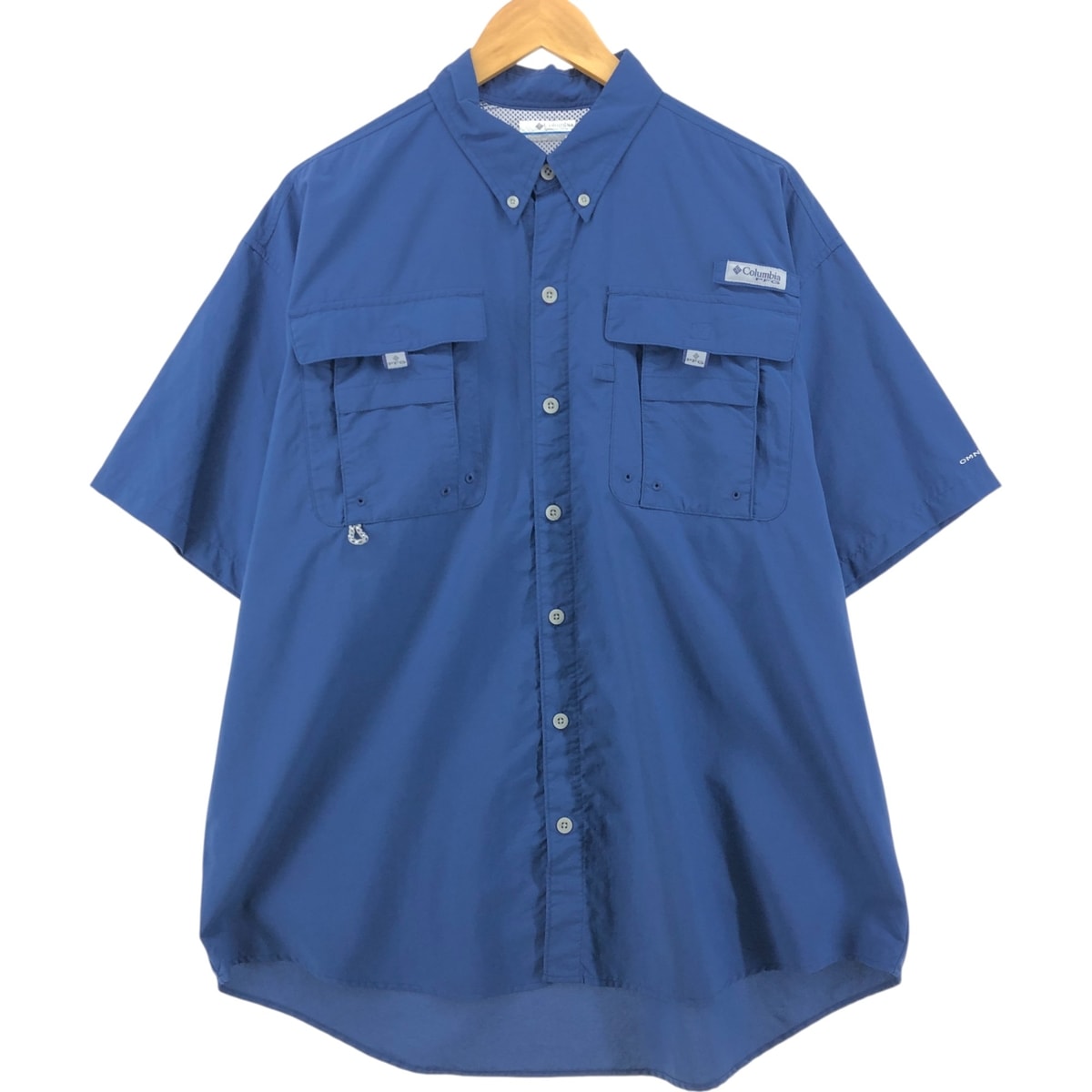古着 コロンビア Columbia PFG OMNI-SHADE ボタンダウン 半袖 フィッシングシャツ メンズL相当/eaa555713
