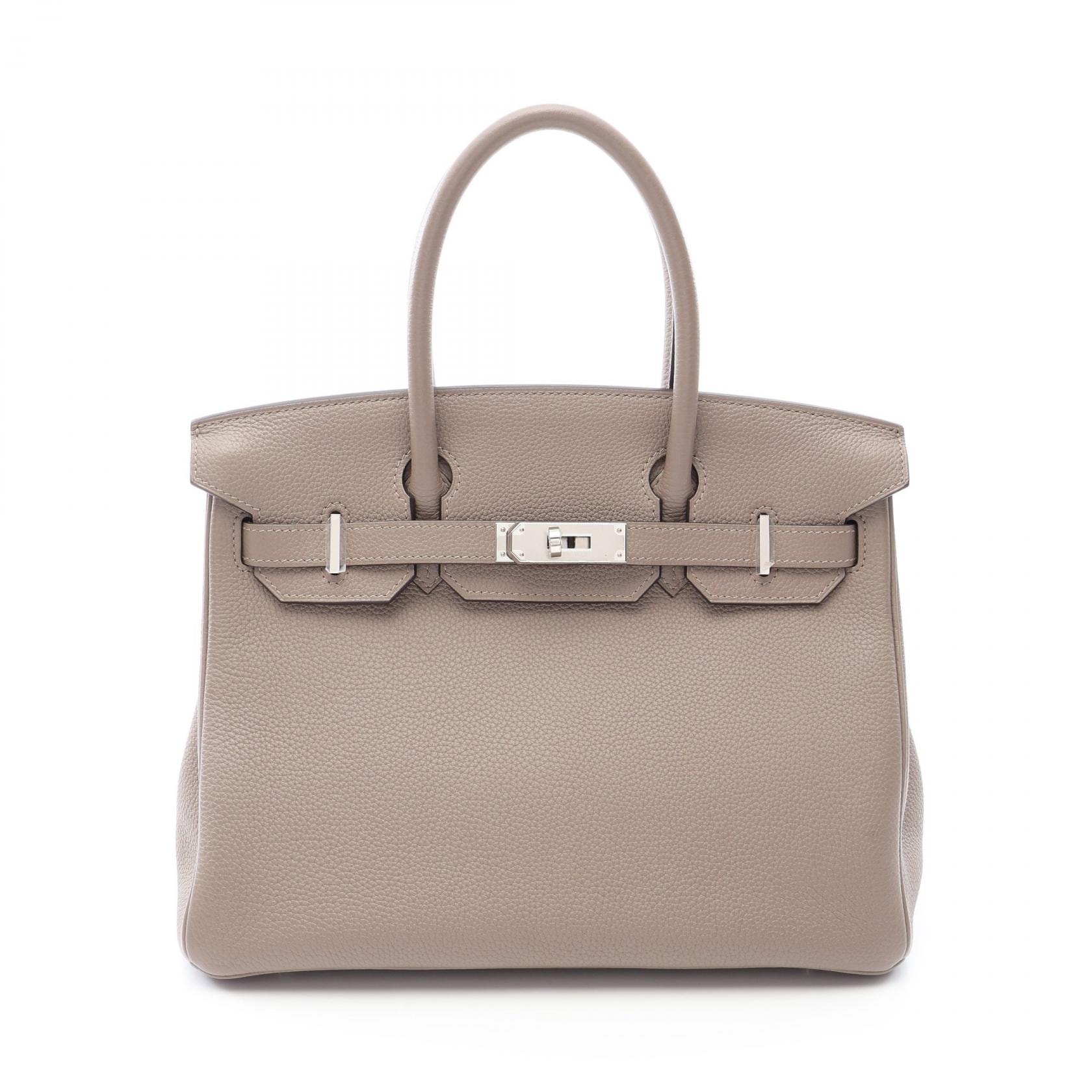 エルメス HERMES バーキン30 ハンドバッグ バッグ レザー トゴ トゴ グリアスファルト C刻印(2018年製造) レディース ベージュ系 【中古】