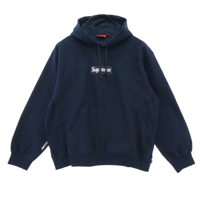 Supreme シュプリーム 25AW BOX LOGO HOODED SWEATSHIRT ボックスロゴ フーデッド スウェットシャツ フーディ パーカー ネイビー系 XL【新古品】【未使用】【中古】