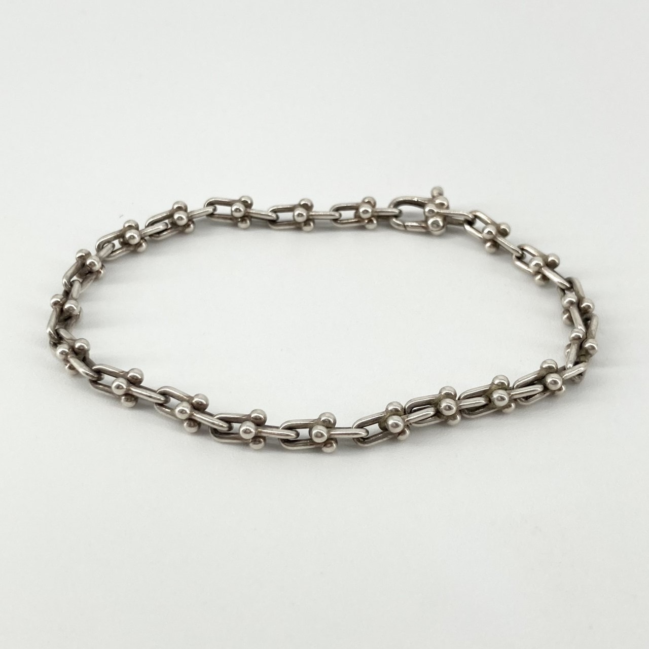 TIFFANY&Co.(ティファニー) ハードウェア マイクロリンク Ag925 ブレスレット 6.44g シルバー