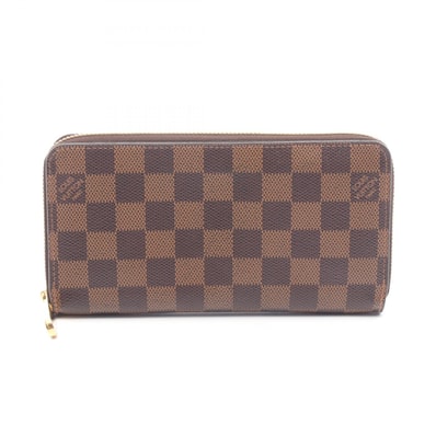 ルイ・ヴィトン LOUIS VUITTON ジッピーウォレット ローズバレリーヌ ラウンド長財布 財布 PVCコーティングキャンバス ダミエ エベヌ レディース ブラウン系 N60046 【中古】