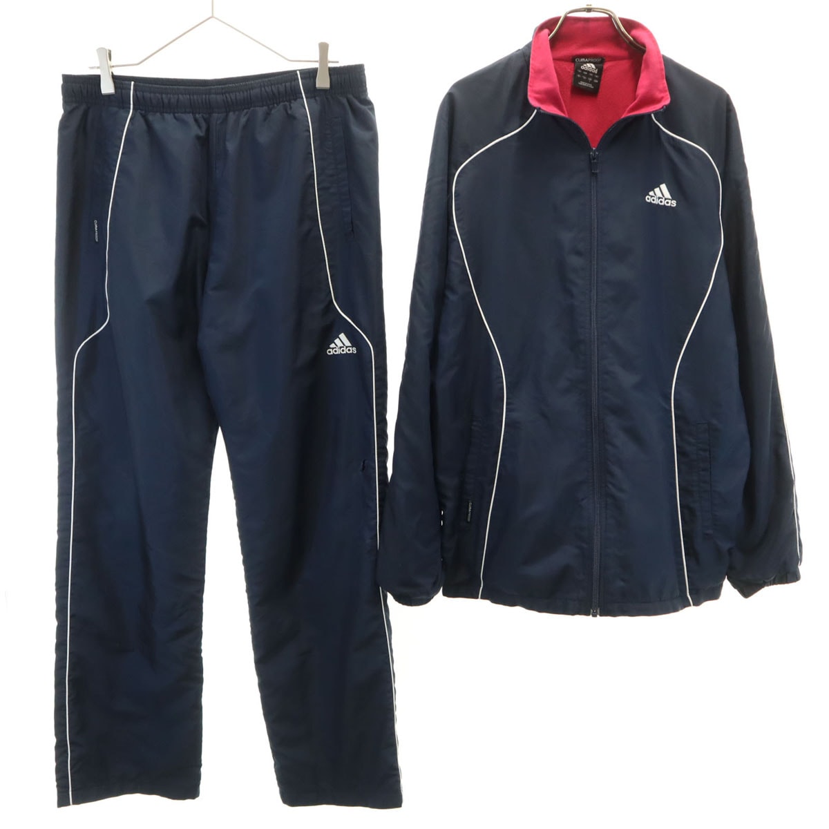 adidas アディダス ウインドブレーカー 上下セットアップ L ネイビー